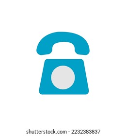 Diseño de estilo plano con icono de teléfono. Ilustración del vector del teléfono. aislado de fondo blanco.