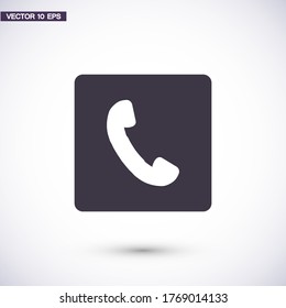 Icono de teléfono. Estilo plano del icono del teléfono. teléfono infinito. Estilo del hogar. EPS vectorial 10. Diseño plano.