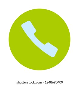 Phone icon in flat style isolated on white background. Telephone symbol. Vector illustration, Phone call