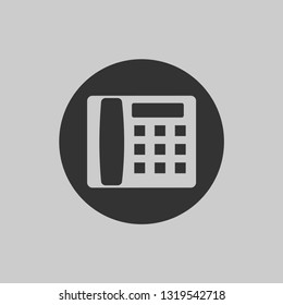 Phone icon in flat style isolated on gray background. Telephone symbol. Vector illustration EPS 10.