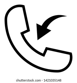 Phone Icon Flat Style Isolated On White Backgorund. Telephone Symbol. Vector Illustration