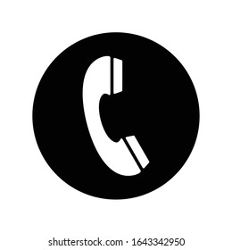 Phone icon flat style isolated on white background. Telephone symbol. Vector illustration.