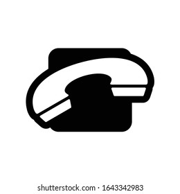 Phone icon flat style isolated on white background. Telephone symbol. Vector illustration.