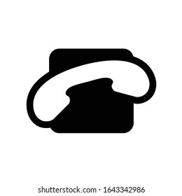 Phone icon flat style isolated on white background. Telephone symbol. Vector illustration.