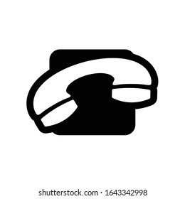 Phone icon flat style isolated on white background. Telephone symbol. Vector illustration.