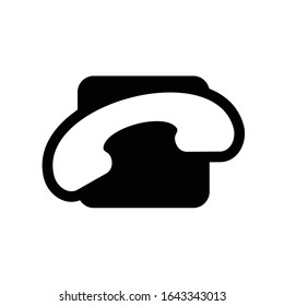 Phone icon flat style isolated on white background. Telephone symbol. Vector illustration.