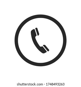Phone icon in flat style. ...on isolated background