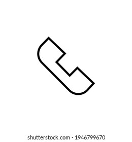 Phone icon flat style isolated on white background. Telephone symbol. Vector illustration.