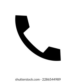 Icono de teléfono en estilo plano aislado en fondo blanco. Símbolo del teléfono