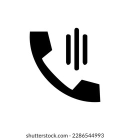 Phone icon in flat style isolated on white background. Telephone symbol