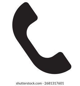Icono de teléfono estilo plano aislado en transparente