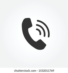 Phone icon in flat style. Telephone - call symbol. Vector illustration 