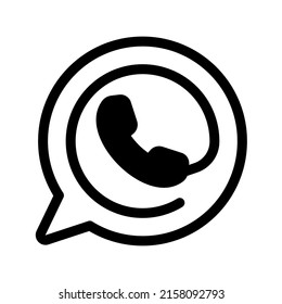Telefonsymbol. Flacher Stil. Vektorgrafik
