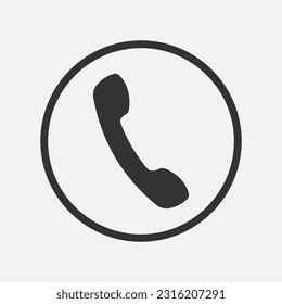 Phone icon in flat style. Vector illustration on isolated background.