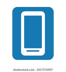 Phone icon in flat style. Vector illustration