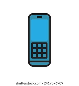 Phone icon in flat style. Vector illustration