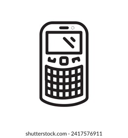 Phone icon in flat style. Vector illustration