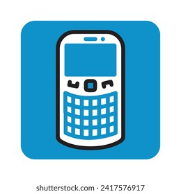 Icono de teléfono en estilo plano. Ilustración del vector