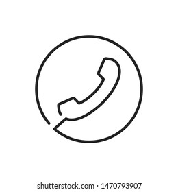 Phone icon. Flat vector illustration.