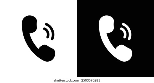 Phone icon Flat vector set outline