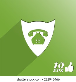 Phone icon in the form of buttons. Made in vector