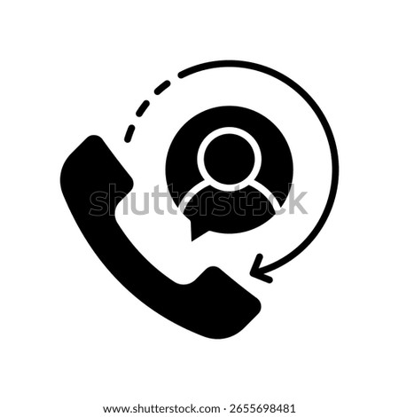 Phone Icon Glyph Vector Illustration