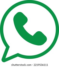El icono del teléfono en burbujas verdes es editable.