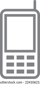 phone icon in grey color eps 10 vector 