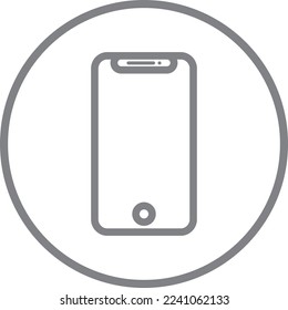 phone icon in grey color eps 10 vector 