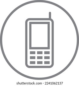 phone icon in grey color eps 10 vector 