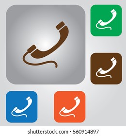 Phone icon. Handset Icon Vector. Communication, call, phone. 