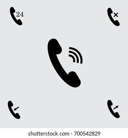 Phone icon, handset vector illustration