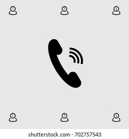 Phone icon, handset vector illustration