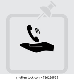 Phone icon, handset vector illustration