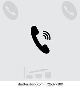 Phone icon, handset vector illustration