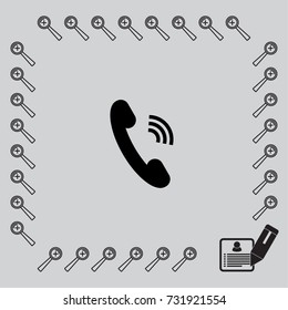 Phone icon, handset vector illustration