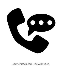Phone icon. Handsets. Black icon isolated on white background.