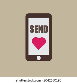 The phone icon has a heart message that can be used to make cards.