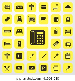 phone icon. Hotel set. vector sign symbol on white background