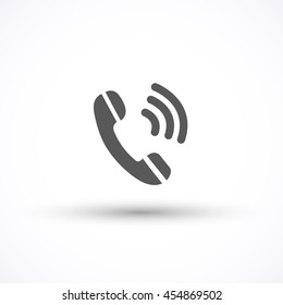 Phone icon incoming call isolated on white background. Telephone symbol for your design, logo, application, UI, Vector illustration.