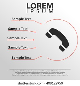 phone icon. infographics template