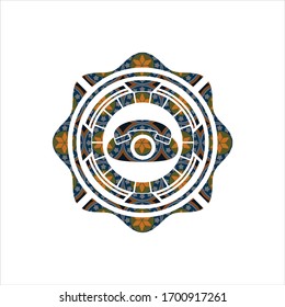 Telefonsymbol im arabischen Abzeichen. arabische Dekoration.