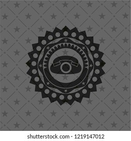 phone icon inside black badge