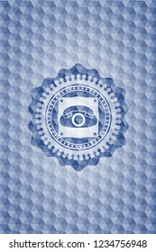 phone icon inside blue hexagon emblem.