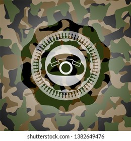 phone icon inside camo texture