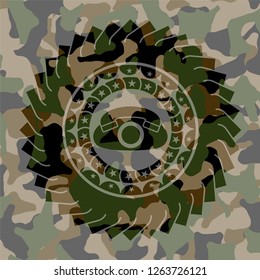 phone icon inside camouflage texture