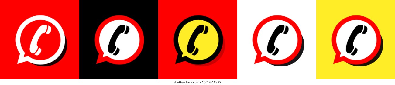 Phone icon inside speech bubble