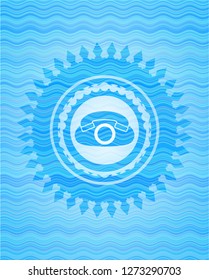 phone icon inside water representation style badge.