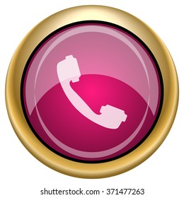 Phone icon. Internet button on white background. EPS10 vector.
