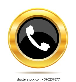 Phone icon. Internet button on white background. EPS10 vector.
